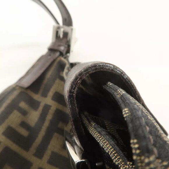Authentic FENDI Zucca Canvas Leather Shoulder - Picture 5 of 16